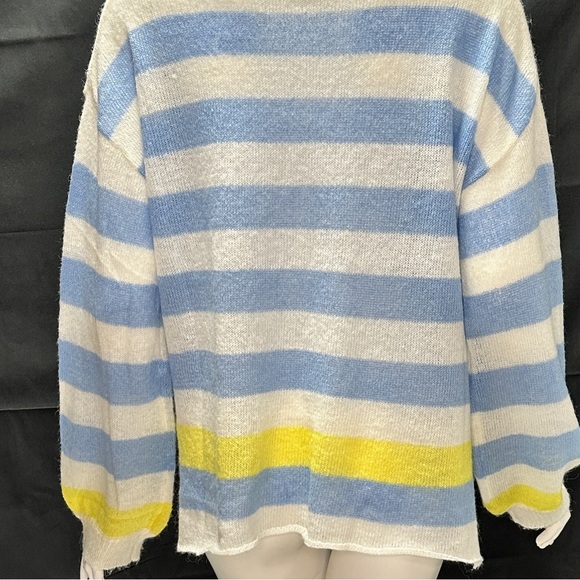 Hem & Thread Size L White, Blue, Yellow Resort Sweater - Picture 4 of 4